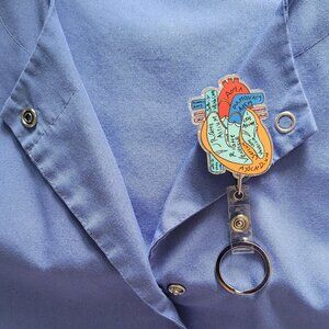 Heart ID, Key, Card Holder for Nurses, Doctors, Nursing Students, Healthcare